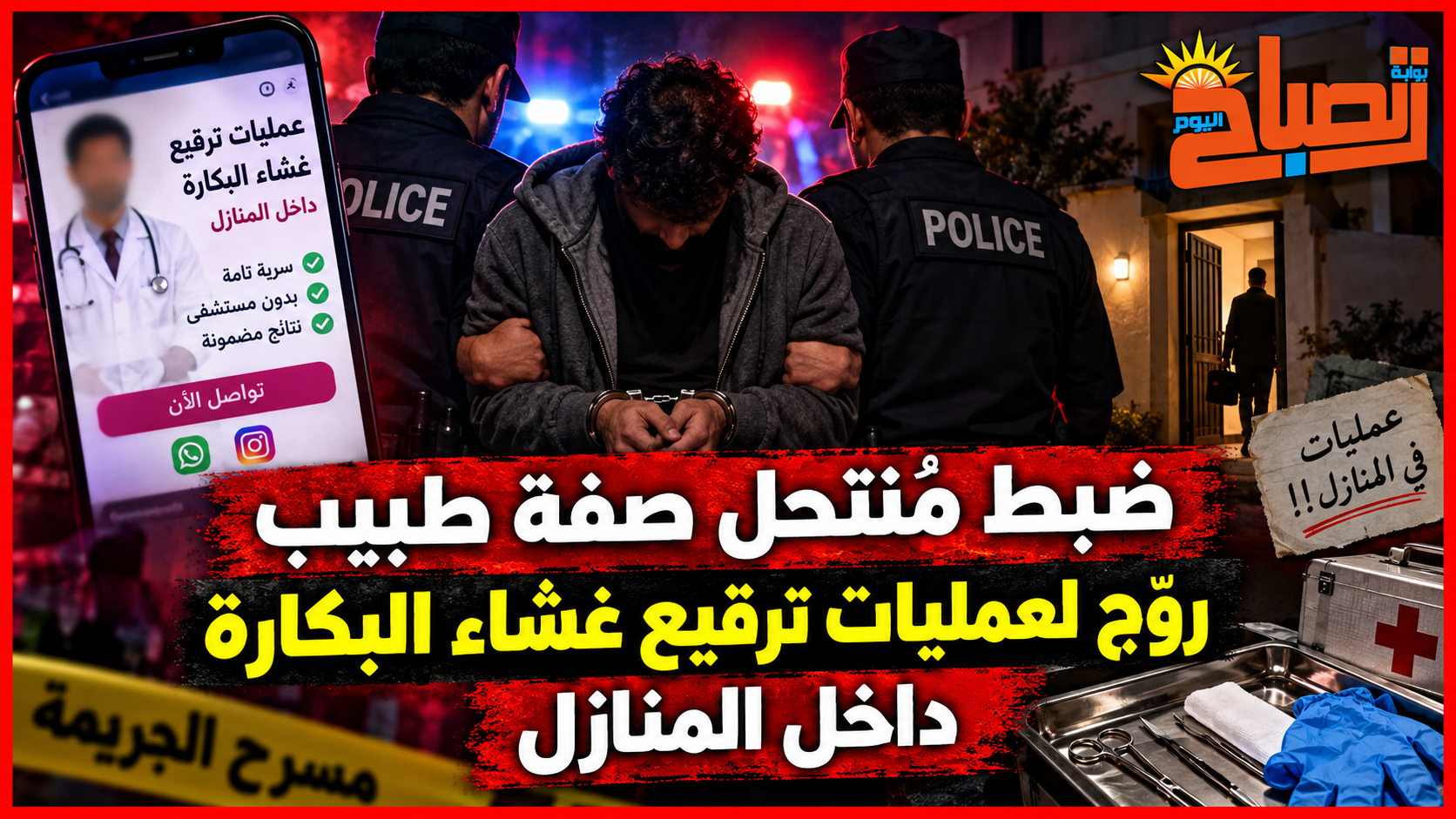 سقوط مُنتحل صفة طبيب أجرى عمليات ترقيع غشاء البكارة للفتيات داخل المنازل بالقاهرة
